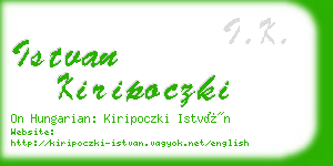 istvan kiripoczki business card